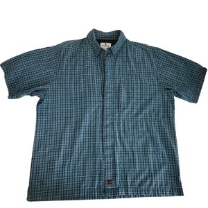 WOOLRICH Plaid Short Sleeve Button-Up Shirt - Large